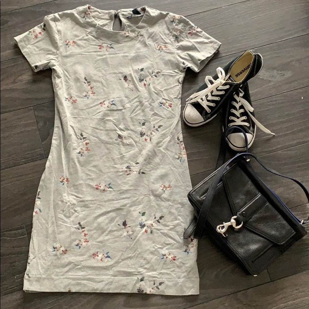 French Connection floral tee shirt dress